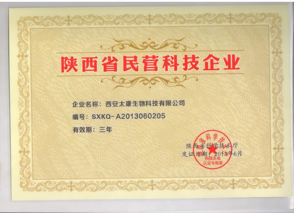 陕西省民营科技企业